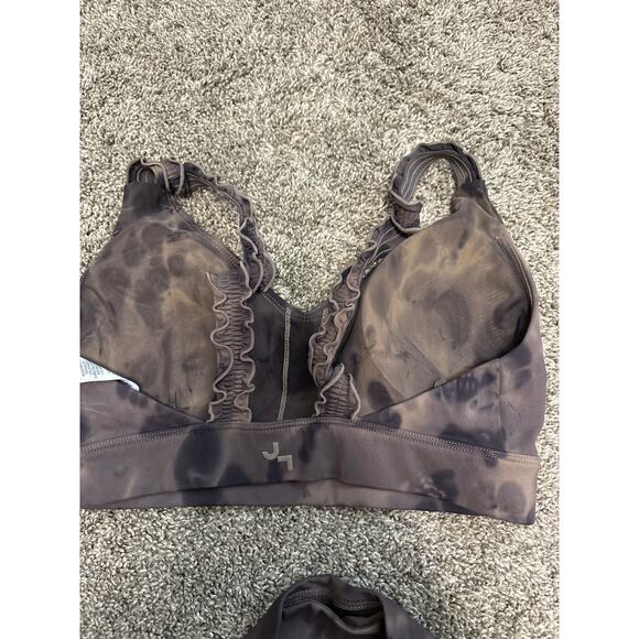 JoyLab Workout Set Leggings Sports Bra Grey Black Women's Size Extra Small - Picture 4 of 5